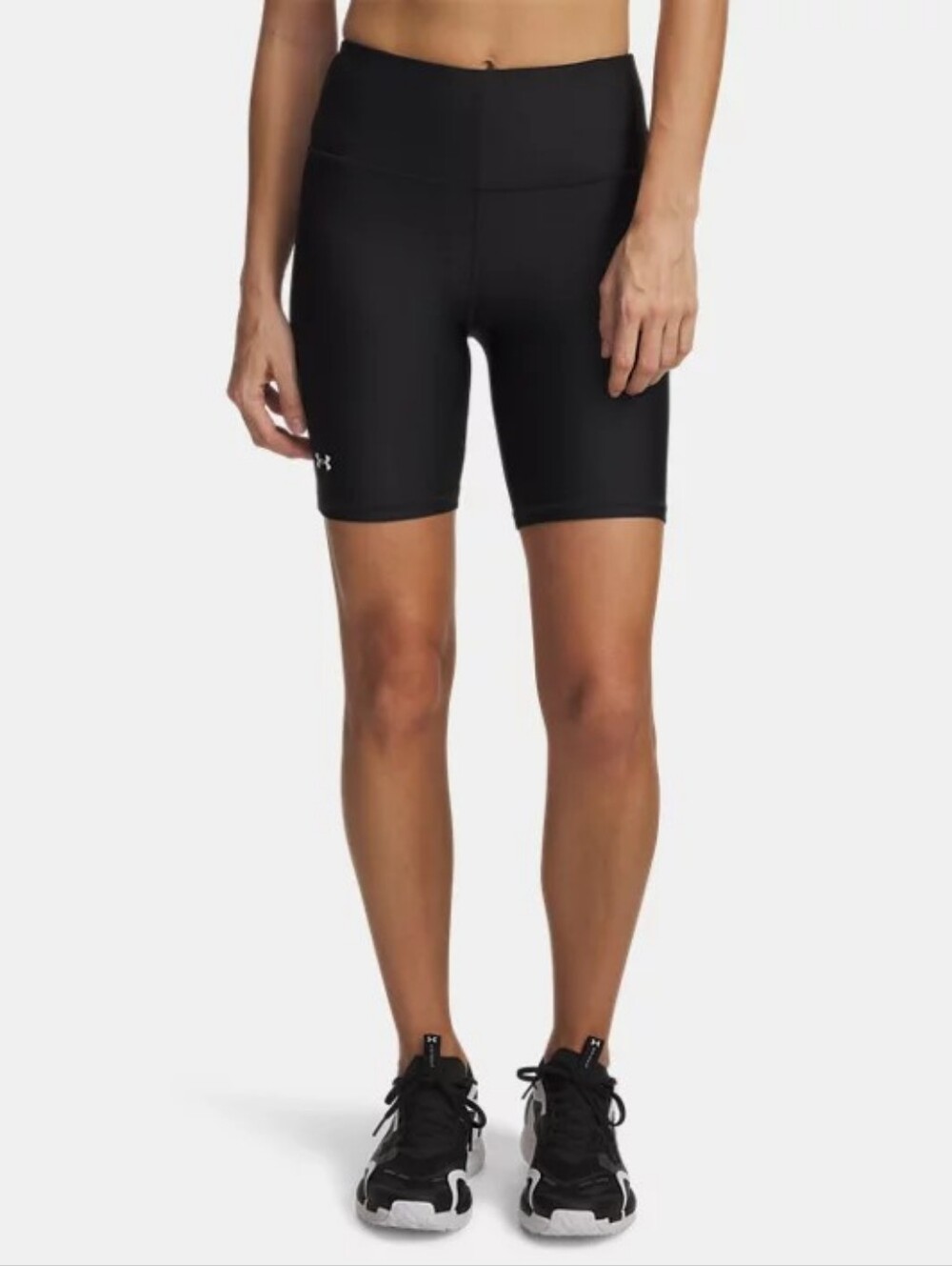 2 Pairs Under Armour Tech 8" Black Compression Heat Gear Bike Exercise Shorts S